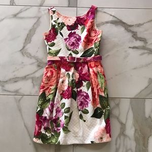 Eliza J White & Pink Floral Cotton Sleeveless Dress 2P